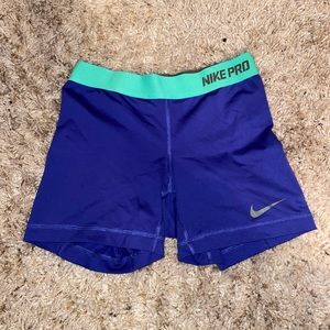 Deep purple Nike Pro shorts